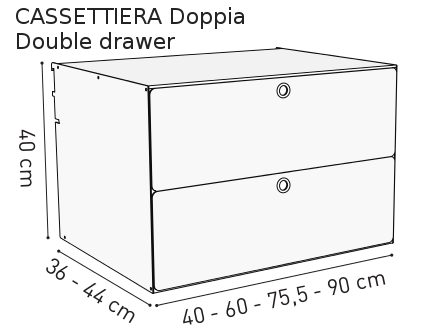 Cassettiera Doppia K1 Kriptonite