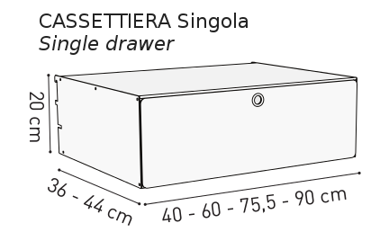 Cassettiera singola K1 Kriptonite